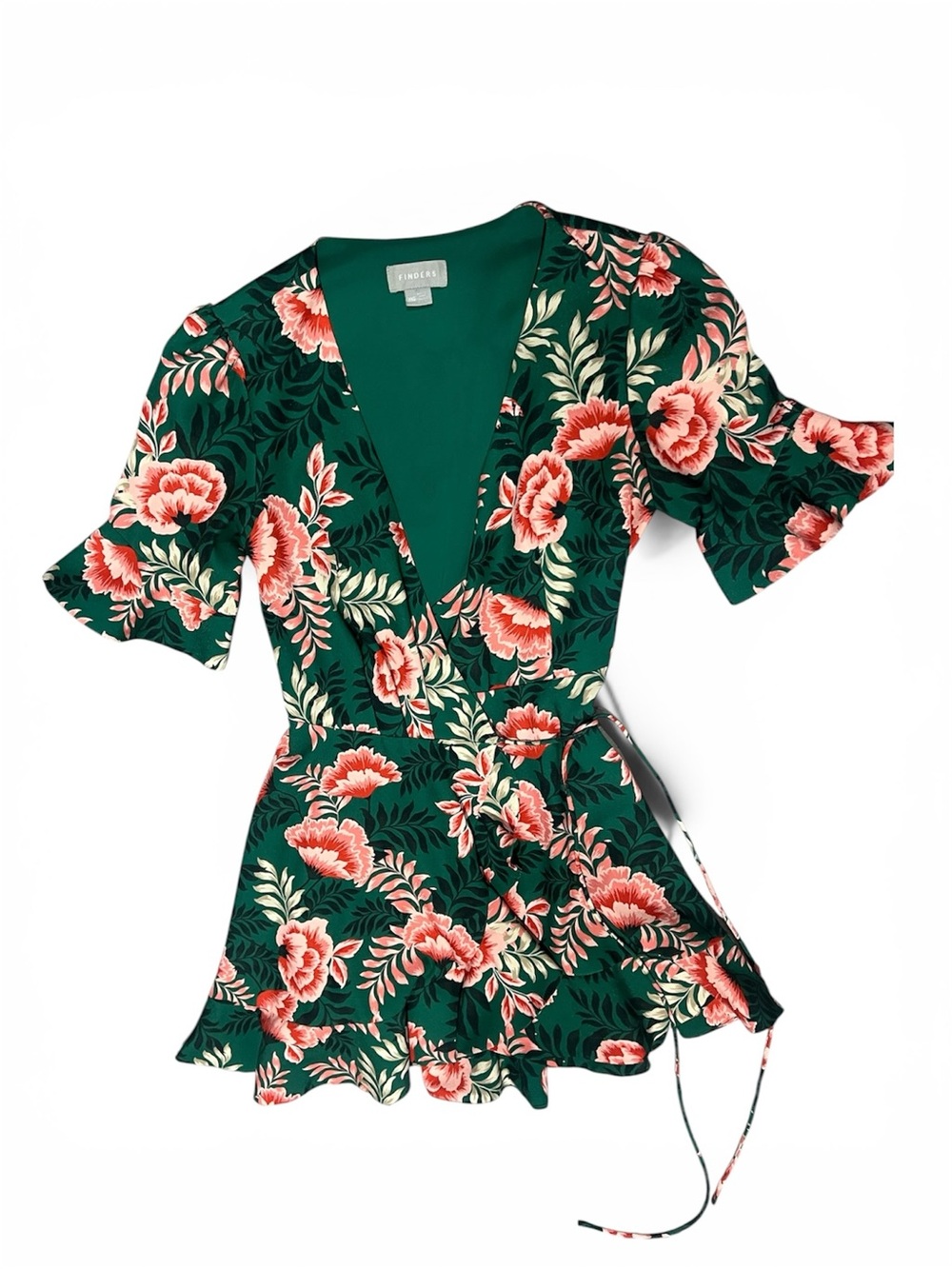 Finders Keepers Songbird Floral Wrap Dress